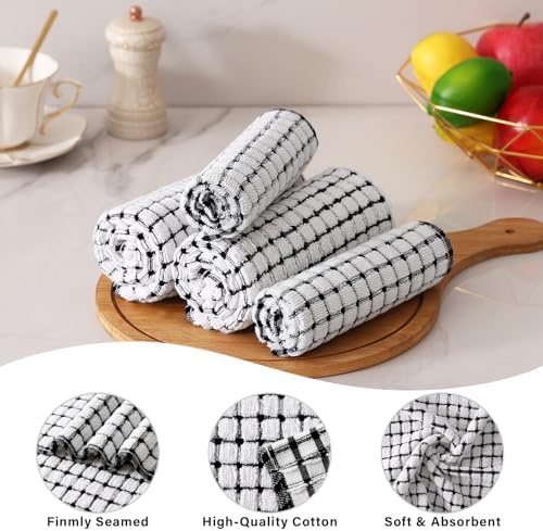 Kitinjoy Cotton 16 Pack Kitchen Towels and Dishcloths Sets - Image 2