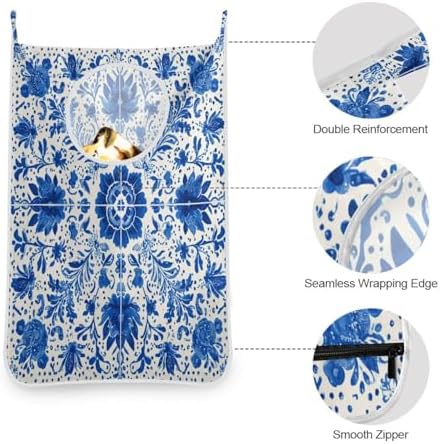 1PC Hanging Laundry Hamper Bag Over the Door Laundry Hamper Wall Hamper Large - Image 6