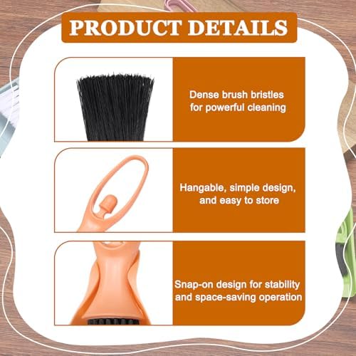 uxcell 2 Pcs Mini Dustpan and Brush Set, Small Broom and Dustpan Set - Image 3