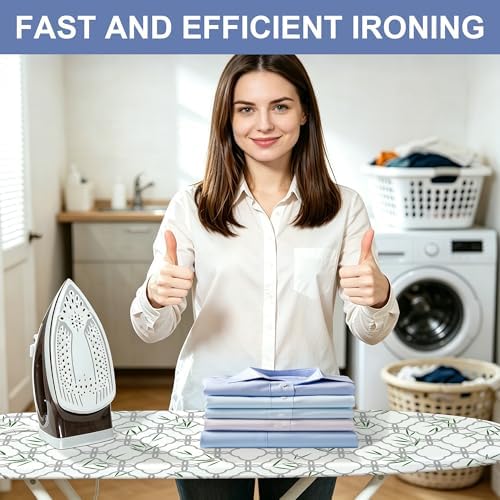 Grey Ironing Board Cover and Pad 15x54 Inch, 100% Cotton Surface Heavy Duty - Image 7