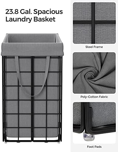 SONGMICS Laundry Hamper, Collapsible, 23.8 Gal. - Image 6