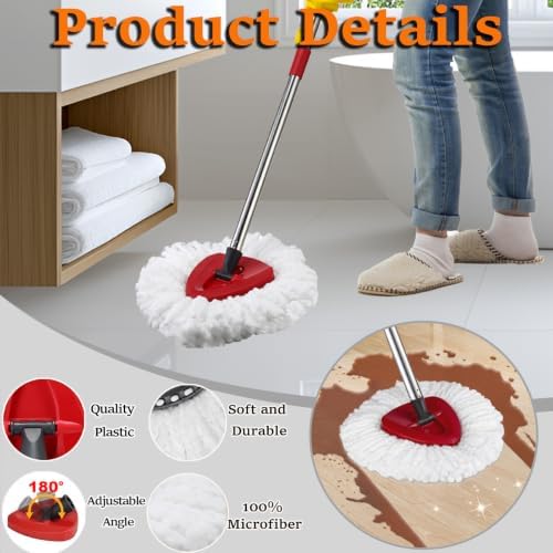 7+1 Spin Mop Heads Replacement Refill - Image 4