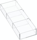HIIMIEI 3 Section Acrylic Drawer Organizer Tray | Clear Desk Makeup Tray by HIIMIEI