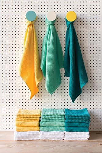 Now Designs Ripple Kitchen Towel, Peacock Green - Image 3