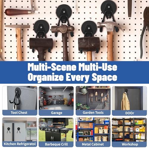 Heavy Duty Garage Magnetic Hooks 4 Pack - Image 5