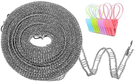 uxcell Windproof Clothesline, 8M 26ft Plastic Non-Slip Clothes Drying Rope by uxcell