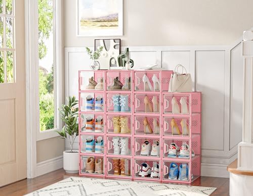 SIMPDIY XL Clear Shoe Storage Boxes, Stackable Shoe Organizer - Image 2