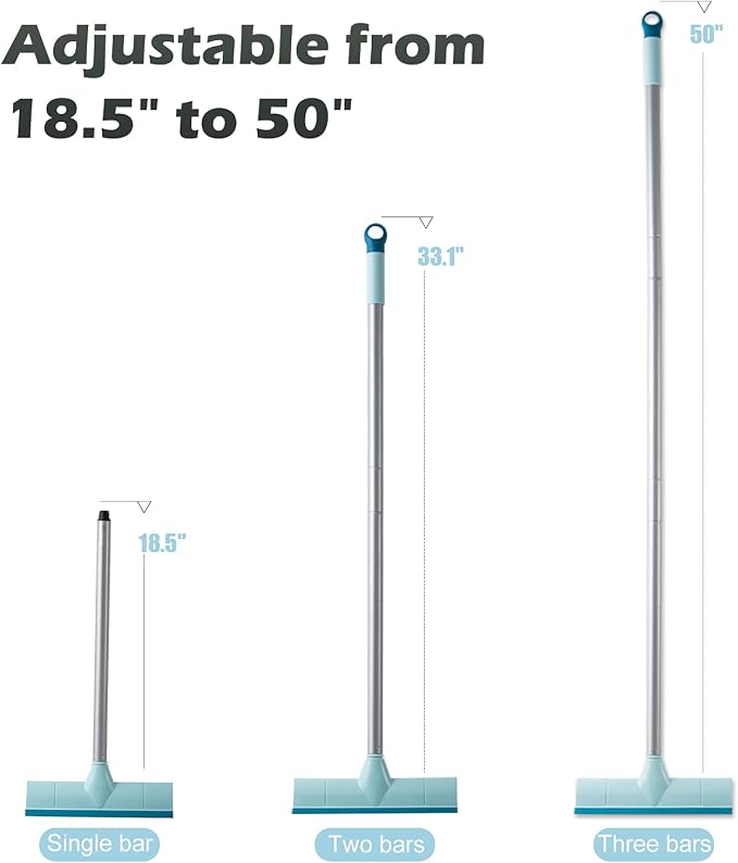 BOOMJOY Floor Scrub Brush with Long Handle, 2 in 1 Scrape and Brush, Stiff - Image 4