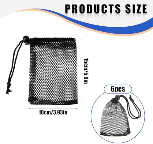 6Pcs Small Mesh Drawstring Bags - Image 2