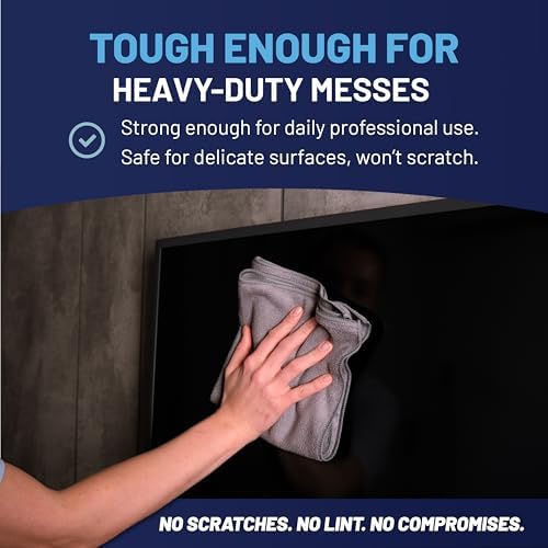 MW Pro Microfiber Cleaning Cloth | Black Gray | 12 Pack | 16” x 16” | All - Image 6