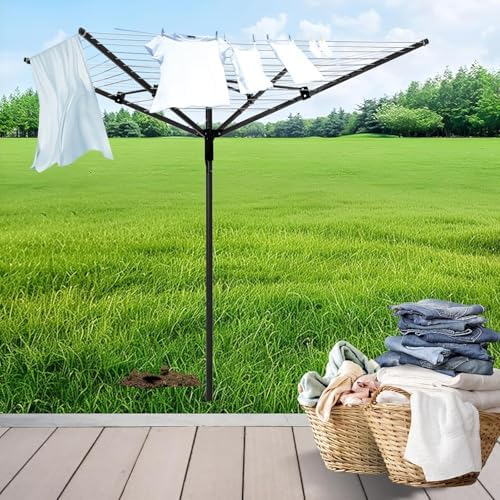 Umbrella Clothesline Outdoor, Rotary Retractable Clothes Line Outdoors - Image 7