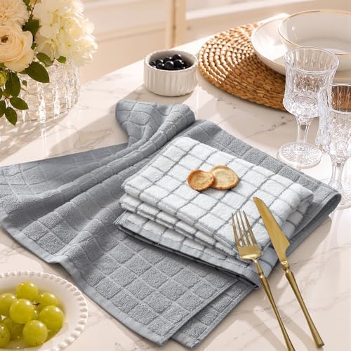 Kitinjoy Premium Kitchen Towels, Large 100% Cotton Terry 390 GSM Kitchen Hand - Image 4