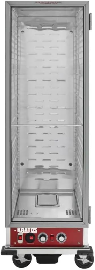 Kratos Full Size Commercial Non-Insulated Holding and Proofing Cabinet | Holds 36 Full Size Sheet Pans | Mobile | Clear Door | 120V, 1440W (28W-152)
