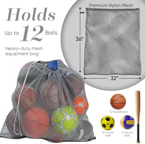 Mesh Equipment Bag, Adjustable, Cord Closure - Image 2