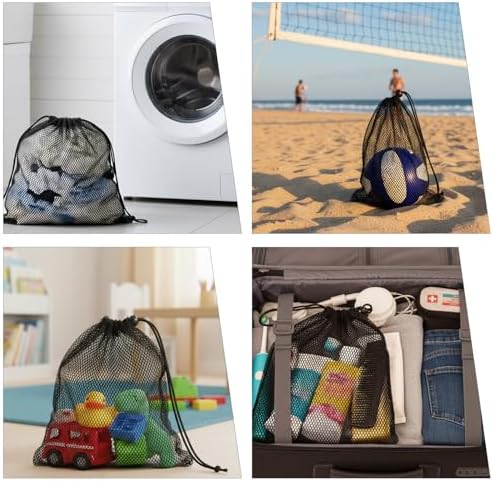Grevosea 12Pcs Drawstring Mesh Bag, 8X12 Inch Nylon Mesh Drawstring Bags - Image 4