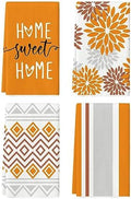 Artoid Mode Orange Stripes Home Sweet Home Boho Kitchen Towels Dish Towels by ArtoidMode