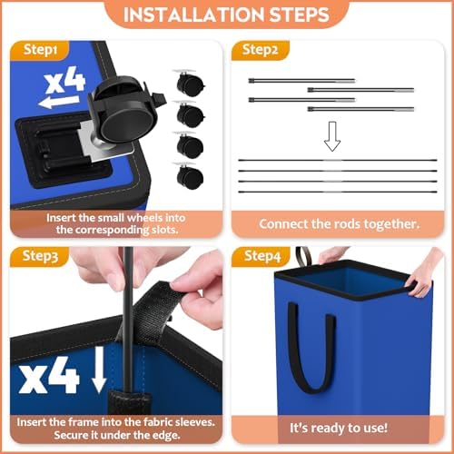SpaceTrove Rolling Laundry Basket - Image 3