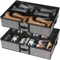 homyfort Under the Bed Shoe Organizer Fits 12 Pairs and 4 Pairs Boots, Sturdy & by homyfort