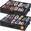 Lifewit Under Bed Shoe Storage Organizer 2 Pack, 4.3 Inches Profile Fabric by Lifewit