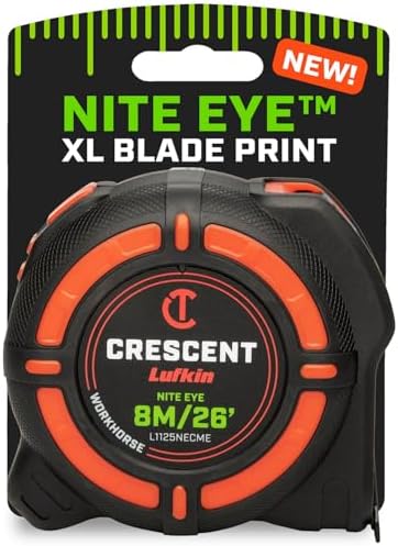 Crescent Lufkin 8m/25' WORKHORSE NITE EYE Tape Measure | L1125NECME by Unknown