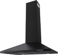 Hermitlux Range Hood 30 inch, Wall Mount Vent Hood for Kitchen with Charcoal Filter, Ducted/Ductless Convertible, Black