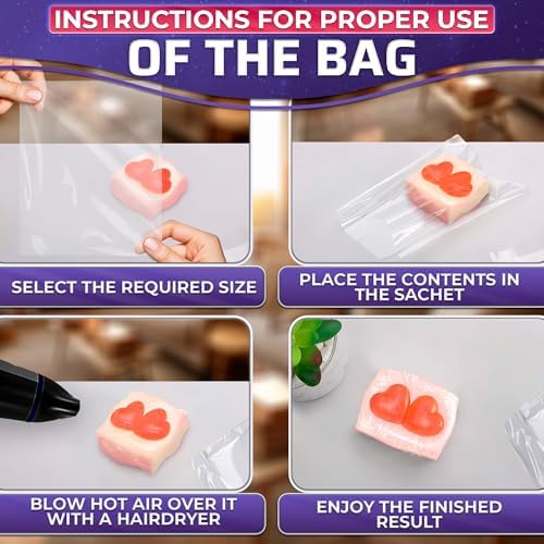 PalaYou 200 Pcs Clear Heat Shrink Wrap Bags, 5x7 Inches, PVC Film - Image 5