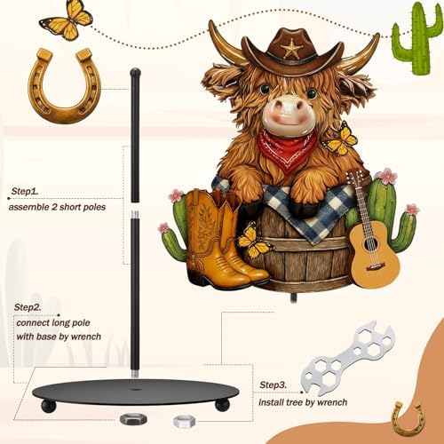 Chunful Western Cowboy Highland Cow Paper Towel Holder Cowboy Kitchen Bathroom - Image 5