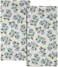 2 Pack Blue Hydrangea Floral Hand Towels by Granbey