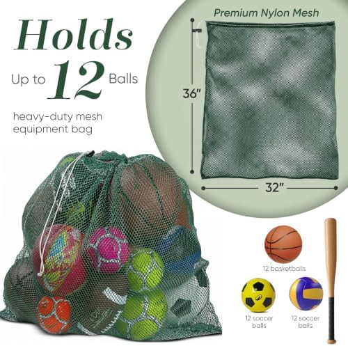 Mesh Equipment Bag, Adjustable, Cord Closure - Image 2