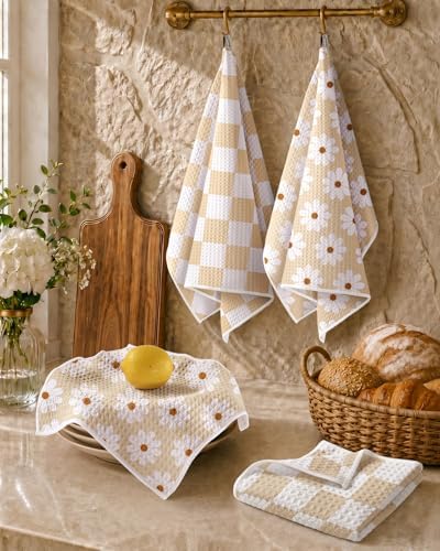 Miss Adola Reversible 3 Pack Microfiber Dish Cloths, Daisy Charm - Image 5