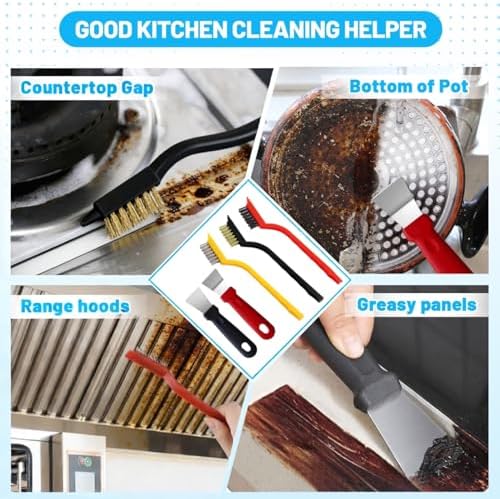 15Pcs Crevice Cleaning Brush Set, Hard Bristle Scrub Brushes Tools - Image 4
