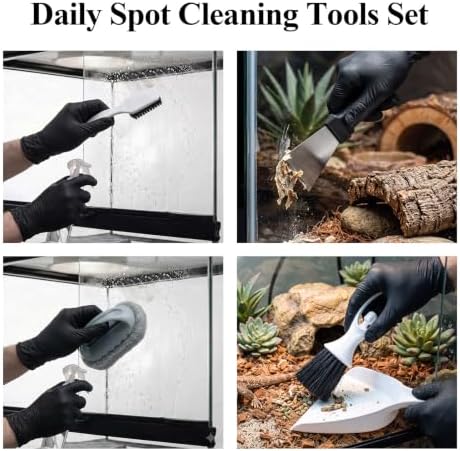 7-in-1 Reptile Tank Cleaning Kit, Complete Terrarium Enclosure Tool Set - Image 3