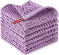 Kitchen Towels 6-Pack Kitchen Dish Cloths, 100% Cotton, 12x12 In by BOOMIBOO