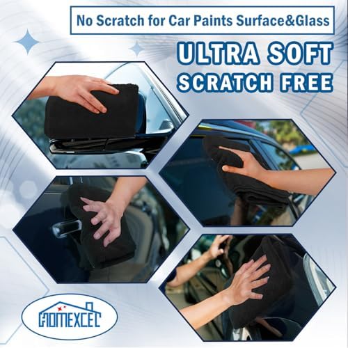 HOMEXCEL Professional Large Microfiber Car Drying Towels 2 Pack - Image 6