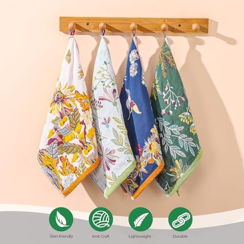 Set of 2 Floral Kitchen Towels for Drying Dishes Decor 15"x30" - Image 3