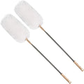 White Lambswool Extendable Duster, 32-98 Inch Bendable Wool Head by Greenfeather