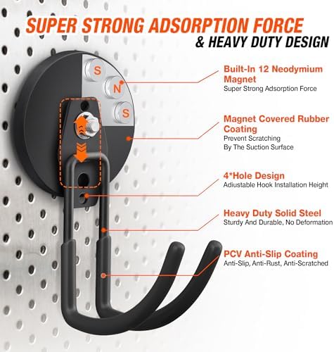4Pack Large Strong Magnetic Hooks - Image 2
