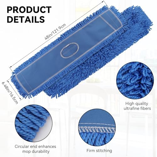 Commercial 48 Inch Dust Mop Head: Replacement Heavy-Duty Sweeper and Janitorial - Image 2