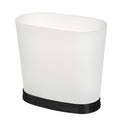 iDesign Slim Bathroom Trash Can, Frost/Matte Black | Small, by iDesign