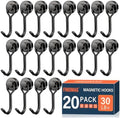 FINDMAG Black Magnetic Hooks, 30lbs+ Strong Magnetic Hooks by FINDMAG