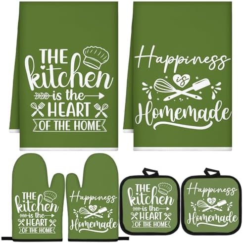 Sratte 6 Pcs Kitchen Decor Accessories Set, Avocado Green by Sratte