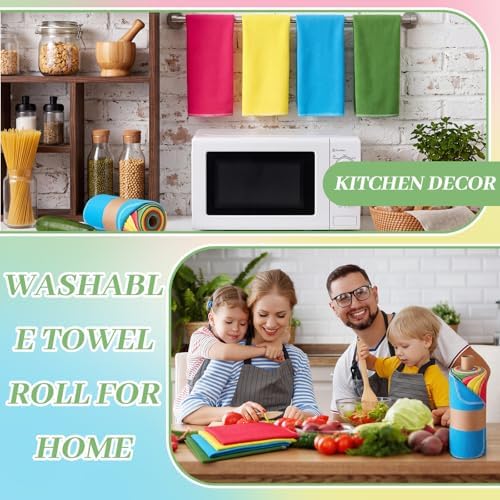 36 Pack Reusable Paper Towels Roll Cleaning Cloth - Image 4
