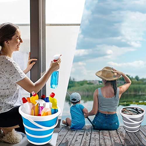 2 Pack Collapsible Buckets 10L 2.6 Gallon Cleaning Bucket Mop Bucket Folding - Image 5