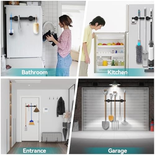 Magnetic Mop Broom Holder, Strong Non Slip Magnetic Broom Mop Hanger, Heavy - Image 7
