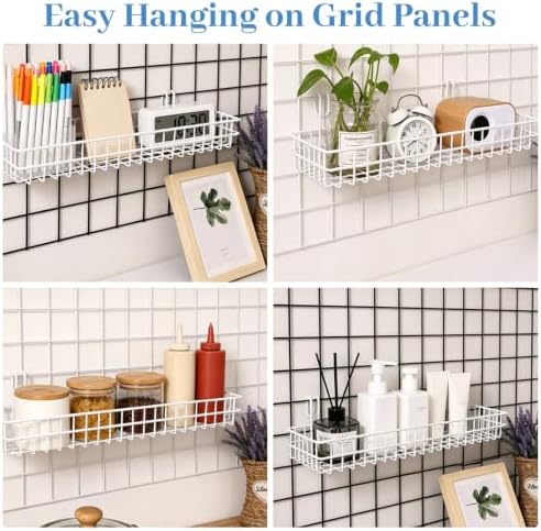 4 Pcs Grid Wall Baskets - Image 4
