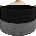 OIAHOMY 115L Extra Large Blanket Basket Living Room Laundry Basket Gray by MasterofSpaceOptimization