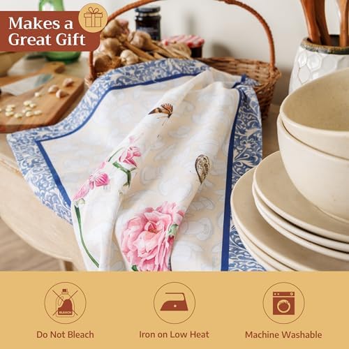 Maison d' Hermine Kitchen Towels Set of 3 Reusable 100% Cotton 27.50" x 20" - Image 5