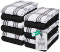 DAN RIVER Black Kitchen Towels, 12 Pack, 16x26 Inches Absorbent Dish Towels by DanRiver