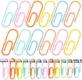 CroBlissful Macaron Color 12 Pcs Jumbo Paper Clips Shower Curtain Hooks Rings by CroBlissful