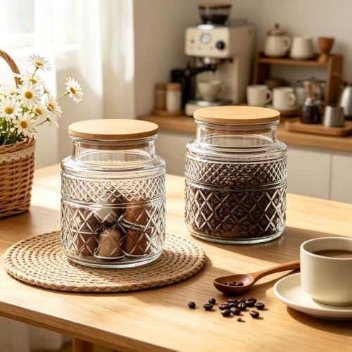 38 FL OZ Vintage Glass Storage Jars - Image 4